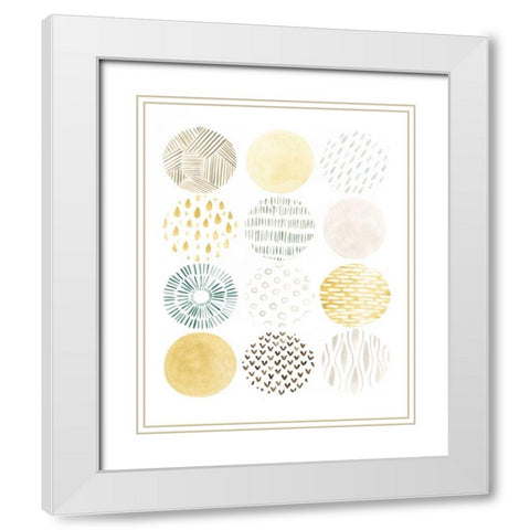 Orbital Patterns I White Modern Wood Framed Art Print with Double Matting by Vess, June Erica