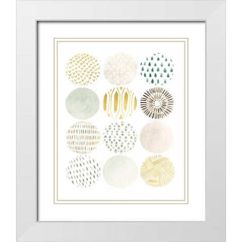 Orbital Patterns II White Modern Wood Framed Art Print with Double Matting by Vess, June Erica