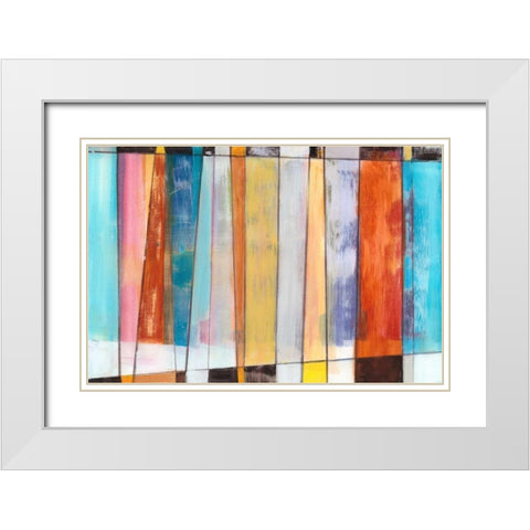 Rhythm and Hues II White Modern Wood Framed Art Print with Double Matting by Fuchs, Jodi