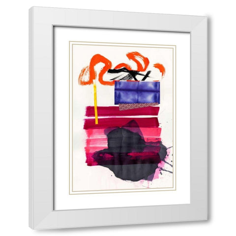 Haiku IV White Modern Wood Framed Art Print with Double Matting by Fuchs, Jodi