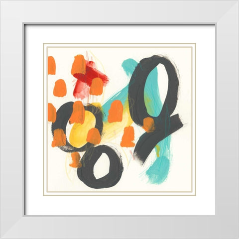 Counting Colors II White Modern Wood Framed Art Print with Double Matting by Vess, June Erica