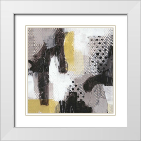 Tonal Gesture I White Modern Wood Framed Art Print with Double Matting by Vess, June Erica