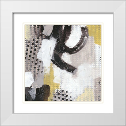 Tonal Gesture II White Modern Wood Framed Art Print with Double Matting by Vess, June Erica