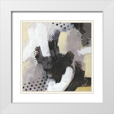 Tonal Gesture III White Modern Wood Framed Art Print with Double Matting by Vess, June Erica