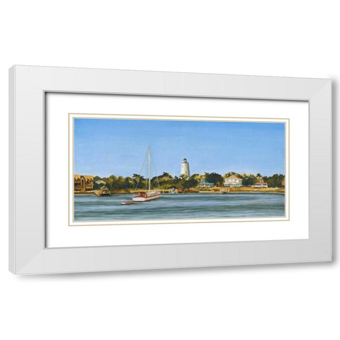 Harbor Coast White Modern Wood Framed Art Print with Double Matting by Miller, Dianne