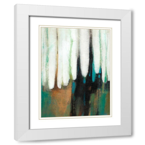 Falling Colors I White Modern Wood Framed Art Print with Double Matting by OToole, Tim