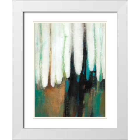 Falling Colors I White Modern Wood Framed Art Print with Double Matting by OToole, Tim
