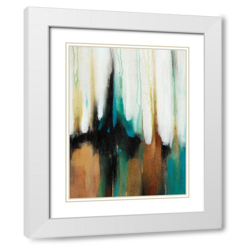 Falling Colors II White Modern Wood Framed Art Print with Double Matting by OToole, Tim