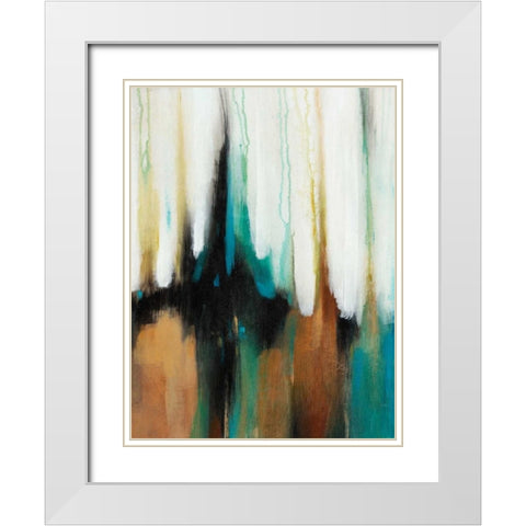 Falling Colors II White Modern Wood Framed Art Print with Double Matting by OToole, Tim