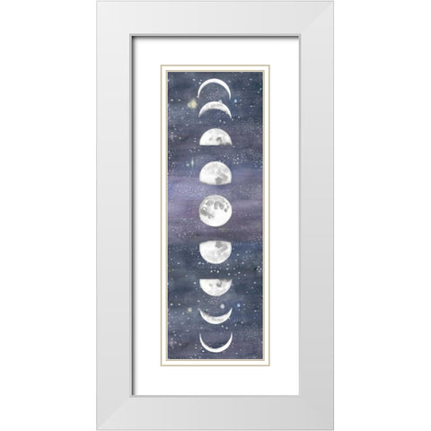 Moon Chart II White Modern Wood Framed Art Print with Double Matting by McCavitt, Naomi