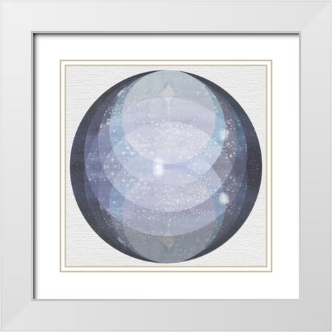 Night Circles White Modern Wood Framed Art Print with Double Matting by McCavitt, Naomi