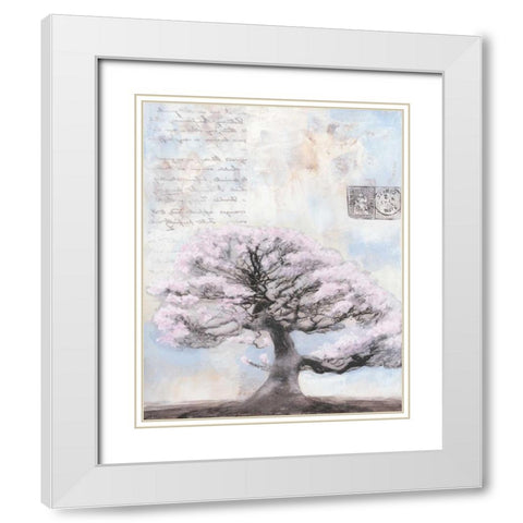 Springtime Memories I White Modern Wood Framed Art Print with Double Matting by McCavitt, Naomi
