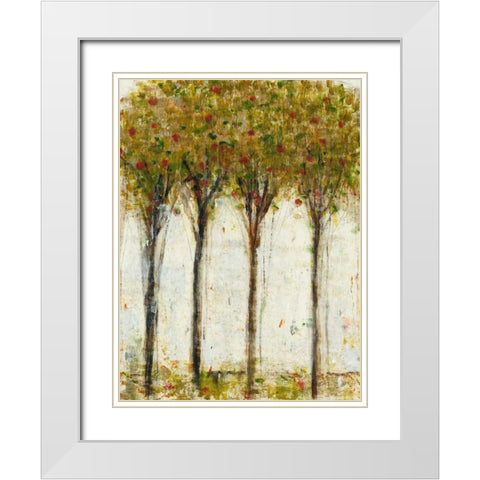 Apple Orchard I White Modern Wood Framed Art Print with Double Matting by OToole, Tim