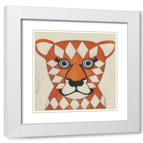 Zoo Portrait II White Modern Wood Framed Art Print with Double Matting by Zarris, Chariklia