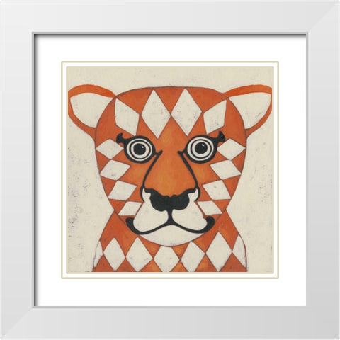 Zoo Portrait II White Modern Wood Framed Art Print with Double Matting by Zarris, Chariklia