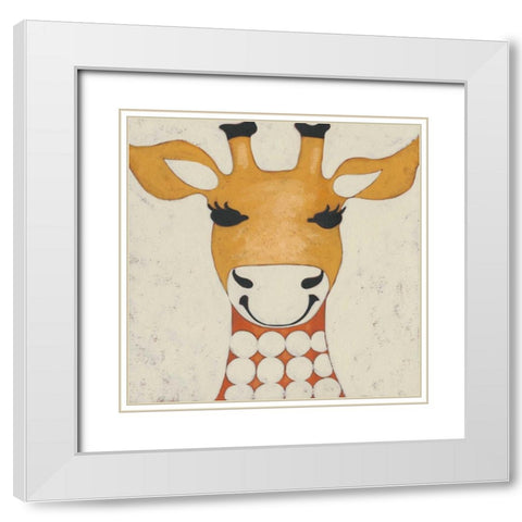 Zoo Portrait IV White Modern Wood Framed Art Print with Double Matting by Zarris, Chariklia