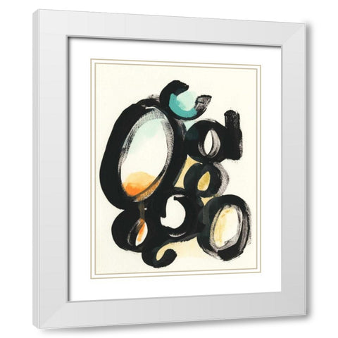 Cellular Structure I White Modern Wood Framed Art Print with Double Matting by Vess, June Erica