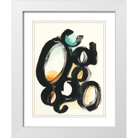 Cellular Structure I White Modern Wood Framed Art Print with Double Matting by Vess, June Erica