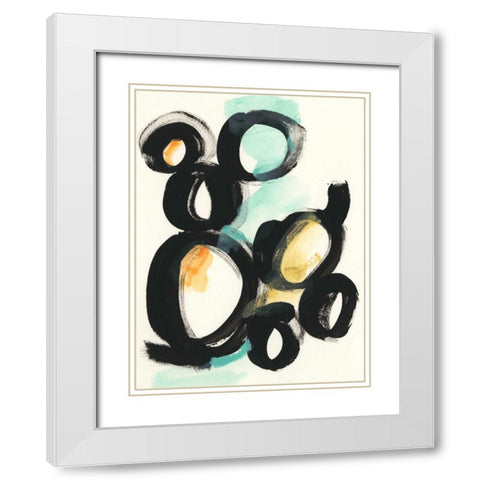 Cellular Structure III White Modern Wood Framed Art Print with Double Matting by Vess, June Erica