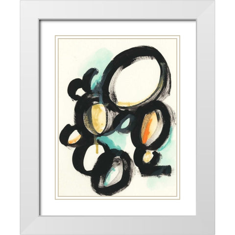 Cellular Structure IV White Modern Wood Framed Art Print with Double Matting by Vess, June Erica