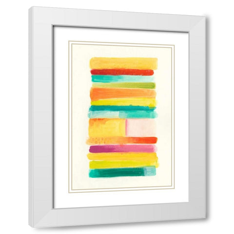 Layer Cake I White Modern Wood Framed Art Print with Double Matting by Vess, June Erica