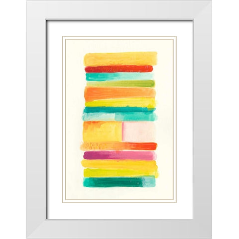 Layer Cake I White Modern Wood Framed Art Print with Double Matting by Vess, June Erica