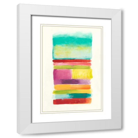 Layer Cake III White Modern Wood Framed Art Print with Double Matting by Vess, June Erica