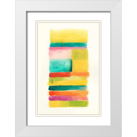 Layer Cake IV White Modern Wood Framed Art Print with Double Matting by Vess, June Erica