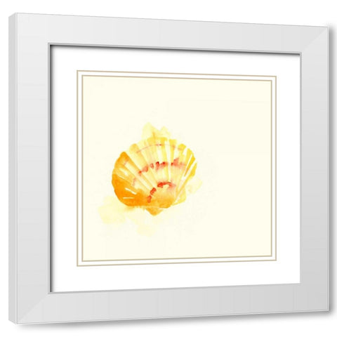 Tidal Impressions I White Modern Wood Framed Art Print with Double Matting by Vess, June Erica
