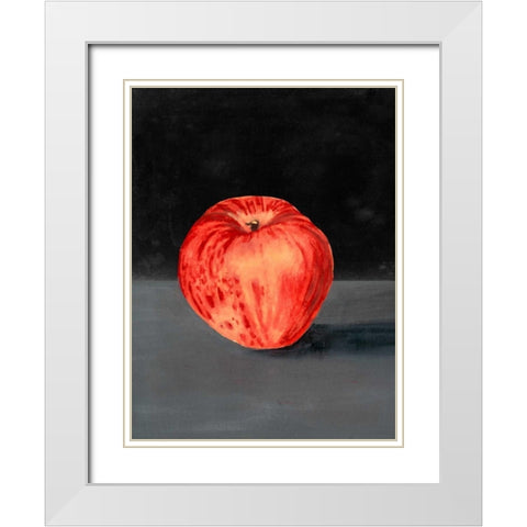 Fruit on Shelf I White Modern Wood Framed Art Print with Double Matting by McCavitt, Naomi