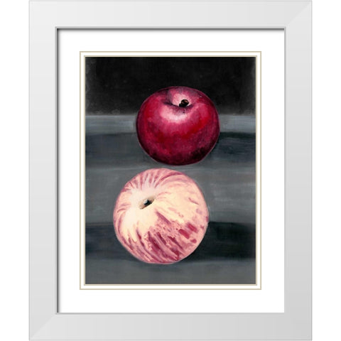 Fruit on Shelf III White Modern Wood Framed Art Print with Double Matting by McCavitt, Naomi