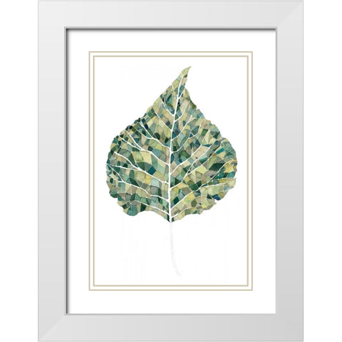 Verdant Details I White Modern Wood Framed Art Print with Double Matting by Popp, Grace