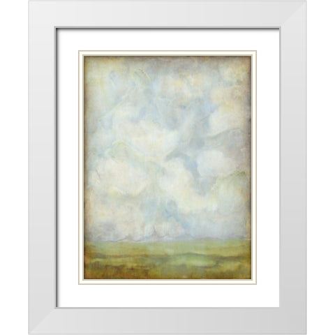 Aged Abstract Landscape I White Modern Wood Framed Art Print with Double Matting by McCavitt, Naomi