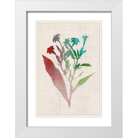 Watercolor Plants II White Modern Wood Framed Art Print with Double Matting by McCavitt, Naomi