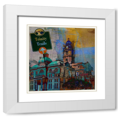 Trinity Trails - Ft. Worth White Modern Wood Framed Art Print with Double Matting by Jasper, Sisa