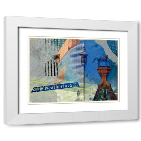 Weatherford St. Ft. Worth White Modern Wood Framed Art Print with Double Matting by Jasper, Sisa