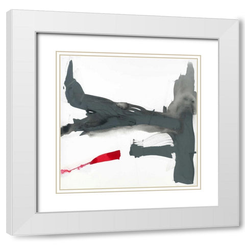 Minimal IV White Modern Wood Framed Art Print with Double Matting by Jasper, Sisa