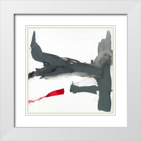 Minimal IV White Modern Wood Framed Art Print with Double Matting by Jasper, Sisa