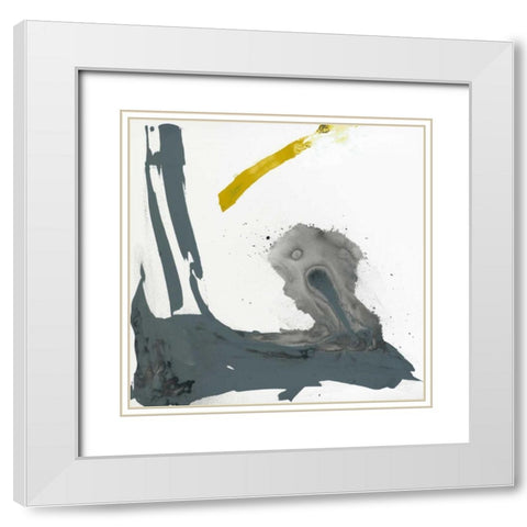 Minimal V White Modern Wood Framed Art Print with Double Matting by Jasper, Sisa
