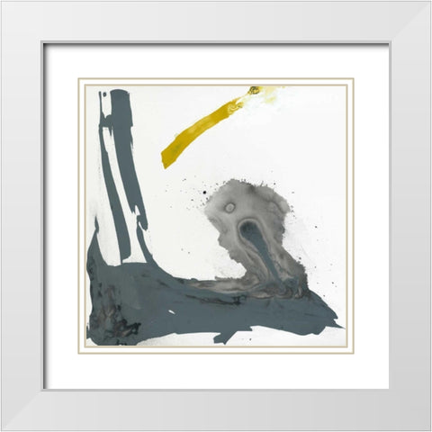 Minimal V White Modern Wood Framed Art Print with Double Matting by Jasper, Sisa