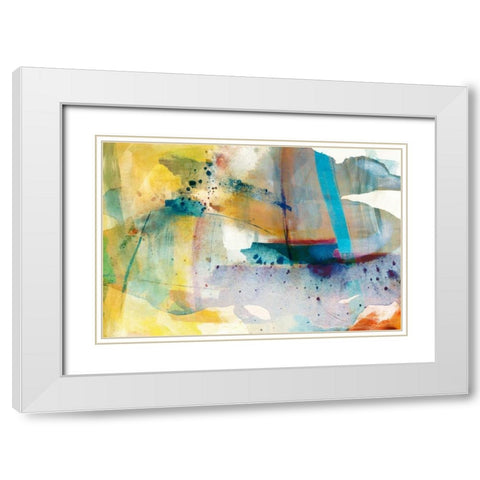 Deviation I White Modern Wood Framed Art Print with Double Matting by Jasper, Sisa
