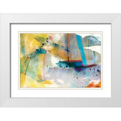 Deviation I White Modern Wood Framed Art Print with Double Matting by Jasper, Sisa