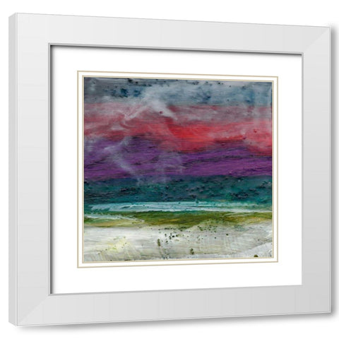 Red Sky at Night II White Modern Wood Framed Art Print with Double Matting by Ludwig, Alicia