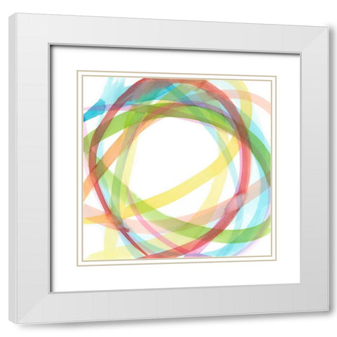 Full Color II White Modern Wood Framed Art Print with Double Matting by Meagher, Megan