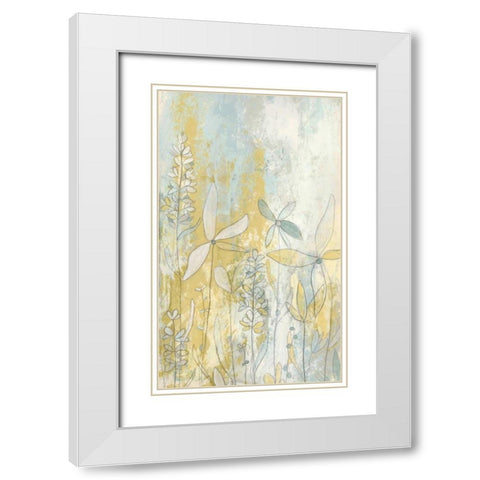Meadow Fresco I White Modern Wood Framed Art Print with Double Matting by Vess, June Erica