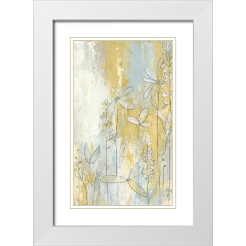 Meadow Fresco II White Modern Wood Framed Art Print with Double Matting by Vess, June Erica