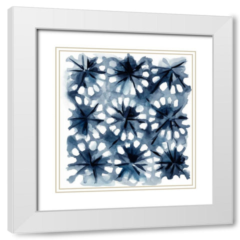 Indigo Study II White Modern Wood Framed Art Print with Double Matting by Zarris, Chariklia