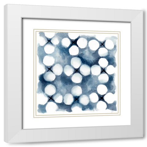 Indigo Study VI White Modern Wood Framed Art Print with Double Matting by Zarris, Chariklia