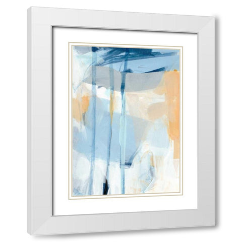 South Winds White Modern Wood Framed Art Print with Double Matting by Long, Christina