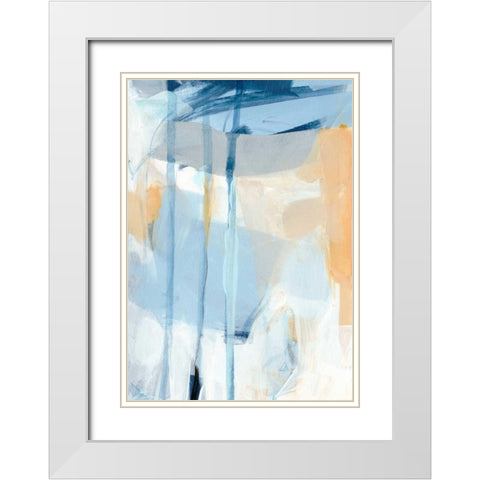 South Winds White Modern Wood Framed Art Print with Double Matting by Long, Christina